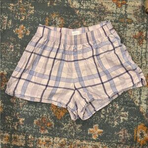 Colsie Blue Plaid Women’s Athletic Lounge Shorts